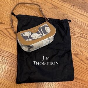 Jim Thompson Gray/Ivory/Camel Floral Women's handbag